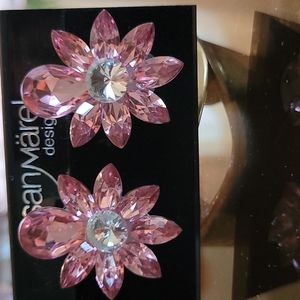 VINTAGE Pink Crystal Earrings - San Marel Designs